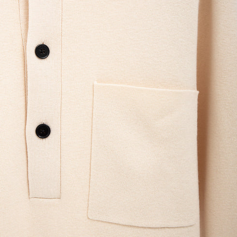 Norse Projects Kian Merino Cotton Milano Polo Enamel White N45-0602 Degli Uberti